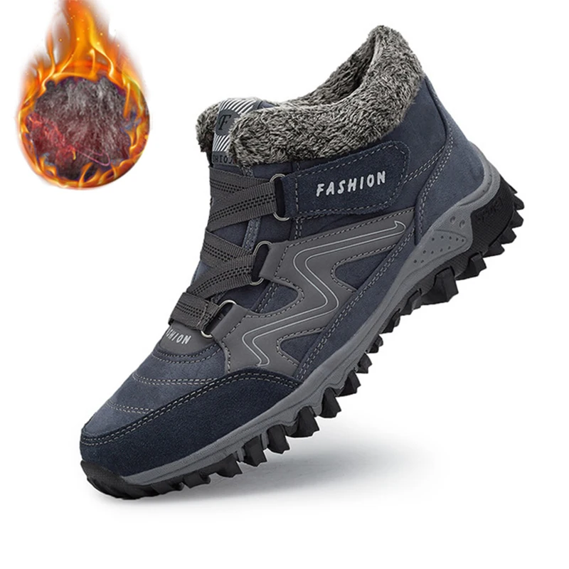 Hommes Bottes De Haute Qualité Hiver Fourrure Chaud Cheville Neige Bottes Hommes Hiver Caoutchouc Travail Bottes Hommes Cestini