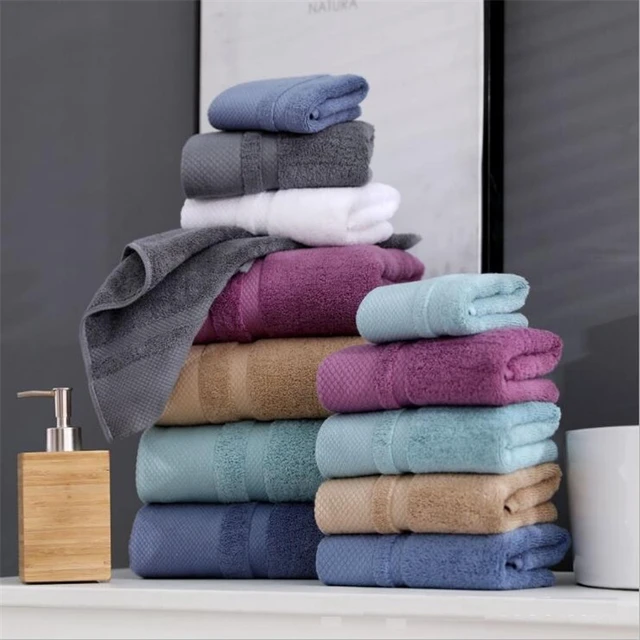 2Pcs Ultra-Plush Luxury Cotton Towel Set Soft and Absorbent Bath Towels for  Adults Gift for Loved Ones - AliExpress