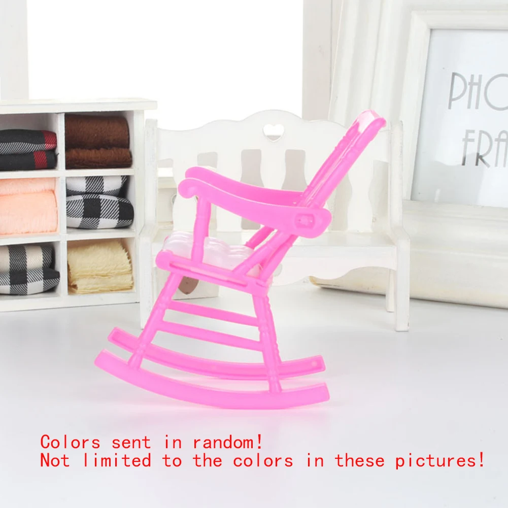Decoration Plastic Dollhouse Girls Toy Accessories Rocking Play Gift Mini Furniture Doll Chair | Игрушки и хобби