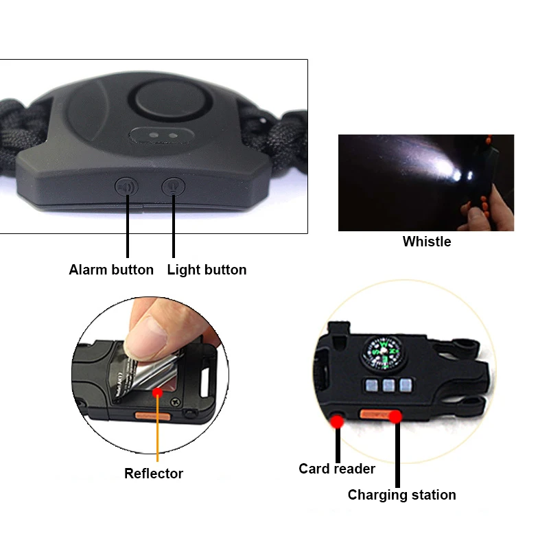 

Hot Multifunctional Braided Whistle Compass Alarm Survival Wristband Outdoor Camping Adventure Rescue Emergency Rope Bracelets