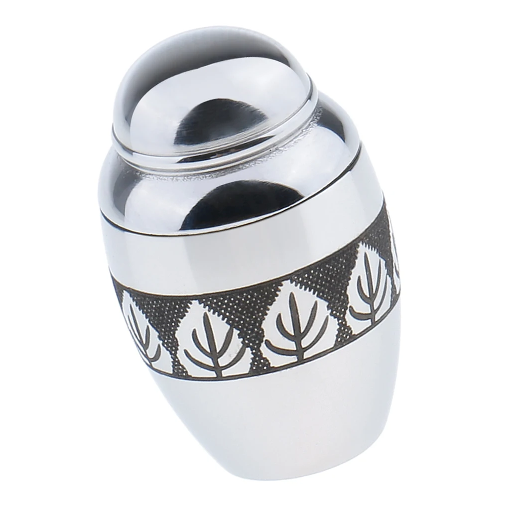 1x Silver Stainless Steel Cremation Beaker Style Jewelry Ashes Urn Keepsake Pendant
