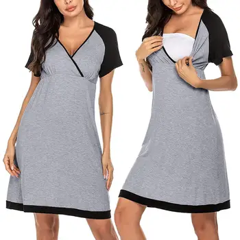 

Woman Pregnancy Clothes Cotton Maternity Dresses Summer Casual Nursing Pregnancy Dress Breastfeeding Dress For Pregnant Women