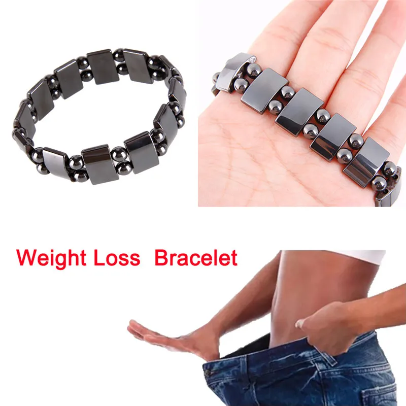 Magnetic therapy Health care Loss Weight Effective Black Stone Bracelets slimming Stimulating Acupoints Arthritis Pain Relief