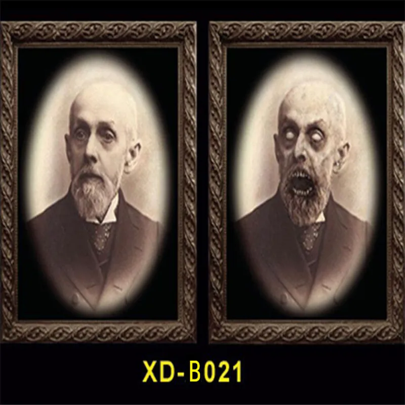 B021 3D Ghost фоторамка украшения-ужастики для хеллоуина принадлежности для рукоделия девичник вечерние украшения тематическая вечеринка Хэллоуин реквизит - Цвет: B021