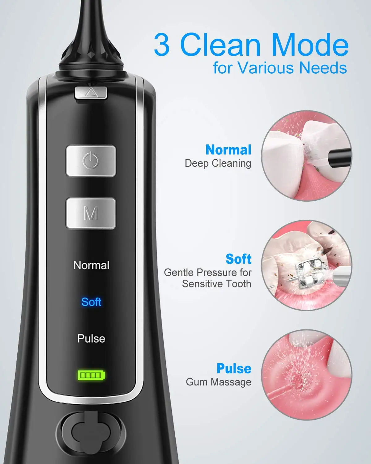 US $31.50 Cordless Water Flosser Teeth Cleaner Nicefeel 300ML USB Rechargable Portable Oral Irrigator For TravelHome 3Modes IPX7 Waterp
