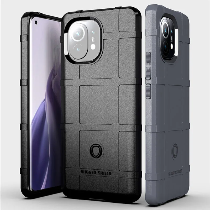 Прочный силиконовый чехол для Xiaomi Mi 11 Lite 5G Ultra 11T в стиле милитари сверхпрочный