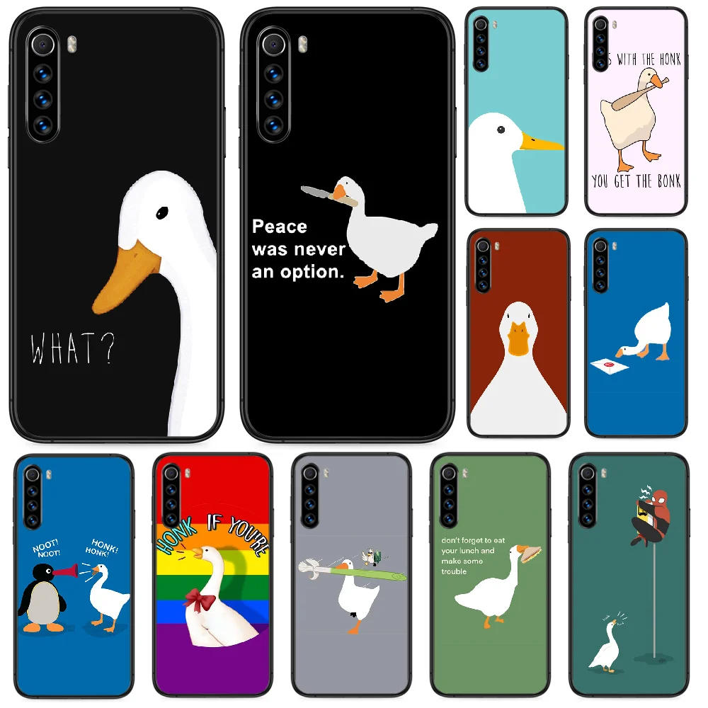 Чехол для телефона с утиным гусиным пухом Xiaomi Redmi Note 4A 4X 5 6 6A 7 7A 8 8A 4 5A 8T Plus Pro черный
