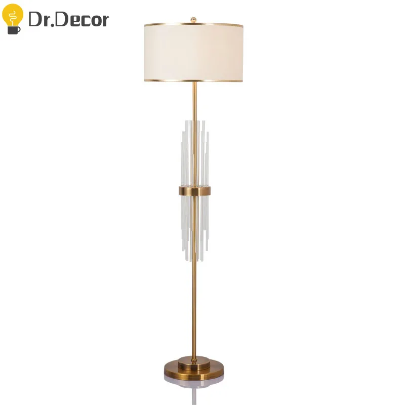 Скандинавская светодиодная Хрустальная Напольная Лампа комнатные светильники
