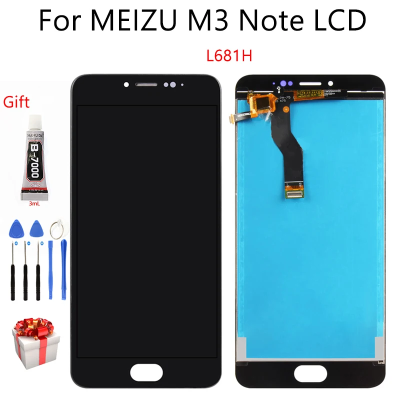 

5.5'' AAA Quality For MEIZU M3 Note L681H LCD Display Touch Screen Digitizer Assembly Replacement For MEILAN NOTE 3 L681HD LCD
