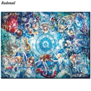 

12 constellation Zodiac Signs diamond painting mosaic image Fantasy Art Full 5d diamond embroidery cartoon girl home cult YY2219