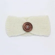 Европейский и американский стиль; сезон осень-зима; стиль; детские головные уборы ручной работы; Вязаная Детская повязка на голову с большой пряжкой