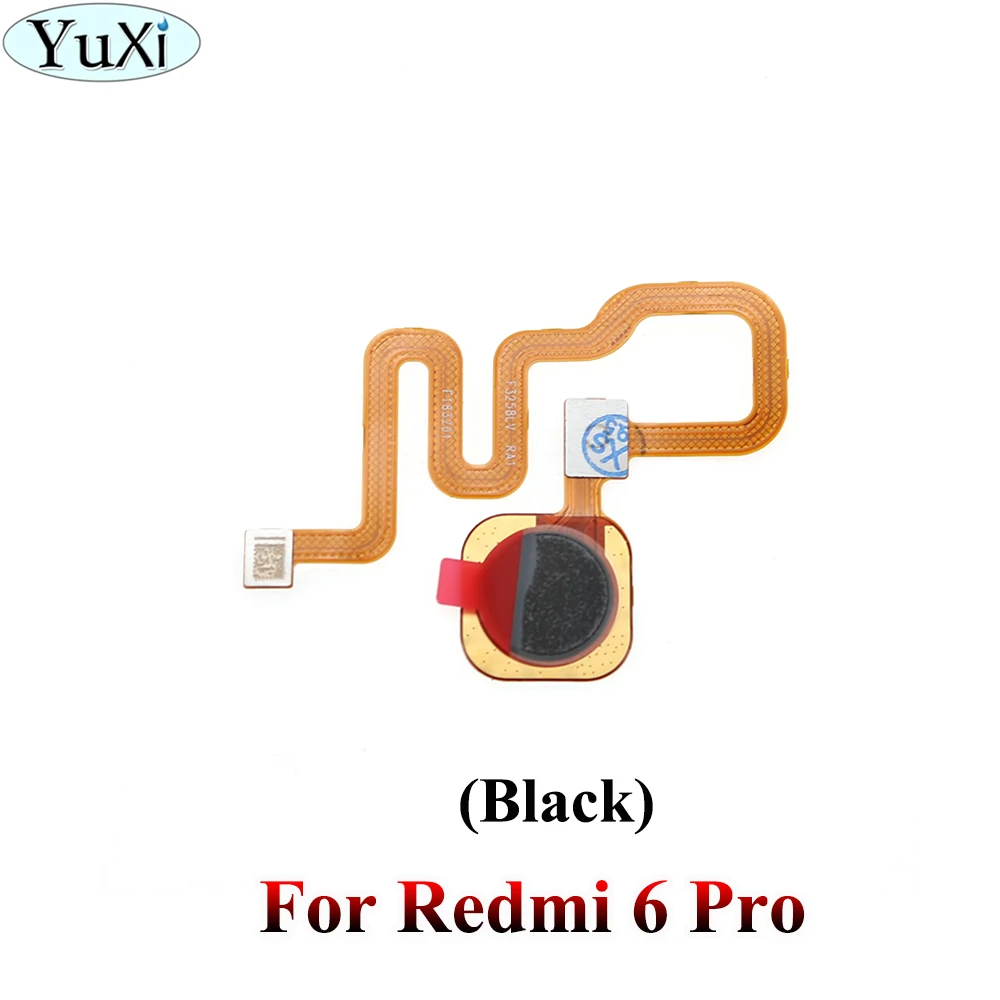 Note 6 Pro-Black YuXi для Xiaomi mi A2 Lite Red mi 6 Pro/note 6 Pro/6 6A кнопка Home датчик отпечатков пальцев шлейф - Цвет: Note 6 Pro-Black