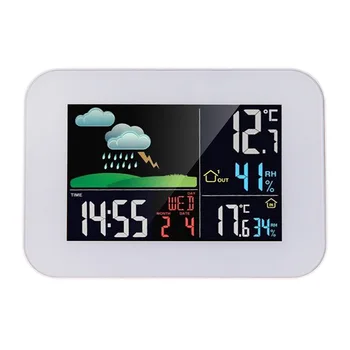 

Home Decor Table Clock Weather Forecast Station Clock Larger LED Screen Multifunctional Digital Desk Clock Wall Clocks Calender