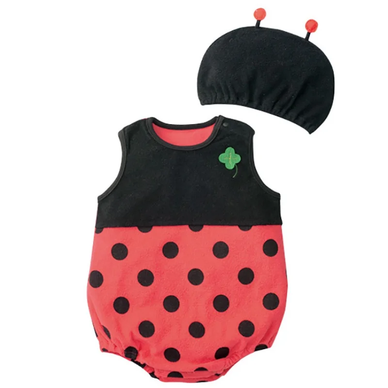 Милая одежда для малышей комбинезон с рисунком для маленьких мальчиков и девочек, хлопковый комбинезон с рисунком животных и фруктов для младенцев+ шапочка, костюмы для новорожденных j2