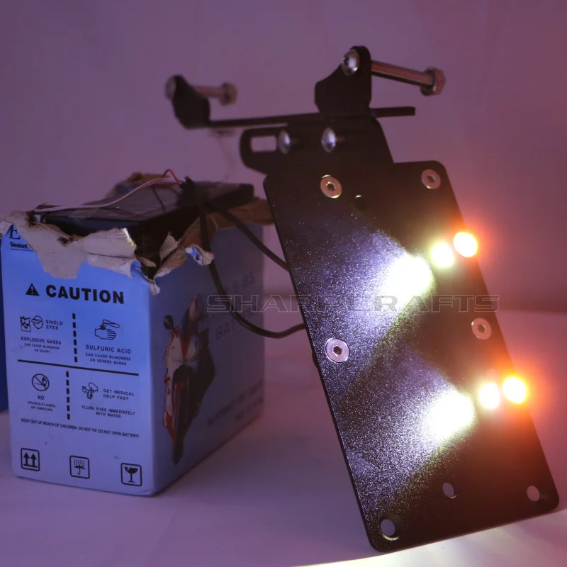 Задний фонарь для мотоцикла с боковым креплением Кронштейн номерного знака