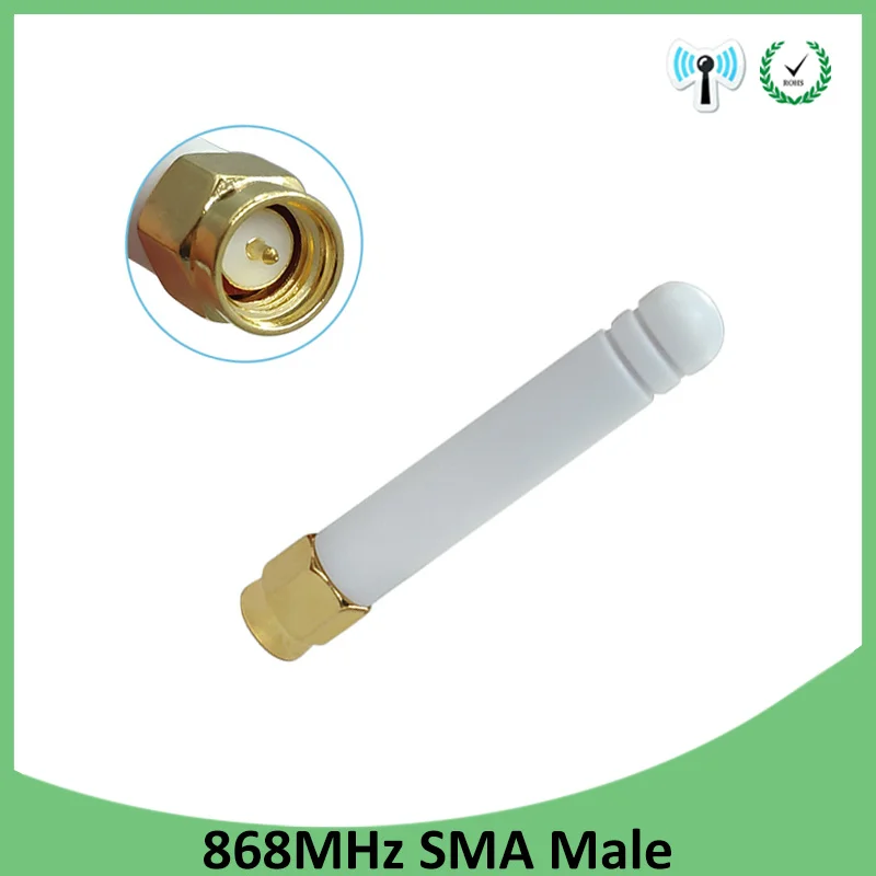 GSM 868 МГц 915 МГц антенна 3bdi SMA разъем GSM antena 868 МГц 915 МГц antenne белый маленький размер антенны для Lorawan