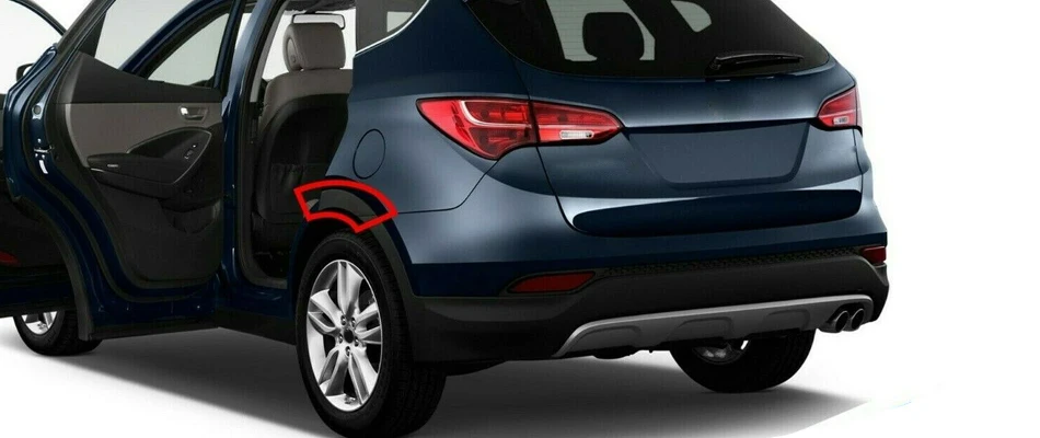 CITALL пара подходит для hyundai Santa Fe Sport 2013- задняя наружная изогнутая вспышка гарнир колесо бровей крыло литье