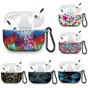 

Luxurious soft silicone case for shockproof hook protection bag for Airpods Pro Airpods3 with keychain for AirPods 3 earbud cove