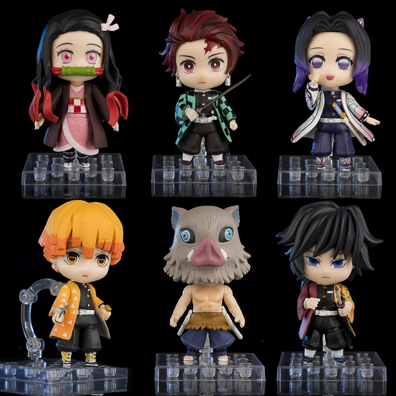 

JAPAN Kimetsu No Yaiba Figuras Anime 10CM PVC Q Tomioka Giyuu Demon Slayer Action Anime Figure Comics Cartoon Model Movie & TV