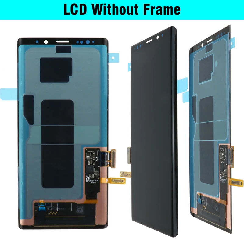 Сенсорный ЖК экран с рамкой 6 4'' для SAMSUNG GALAXY Note 9 Note9 N960D N960F|Экраны мобильных