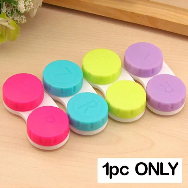 1pcs 5 шт. косметические очки контактные линзы коробка контактная линза чехол для глаз Путешествия набор держателя контейнер дорожные аксессуары случайные цвета - Цвет: 1pcs