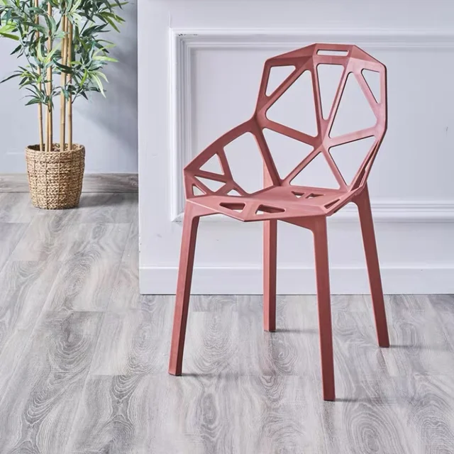 Living Room Furniture Home Chair Light Luxury Plastic Backrest Stool Desk Makeup Leisure Nordic Net Red Dining Modern Minimalist as picture
