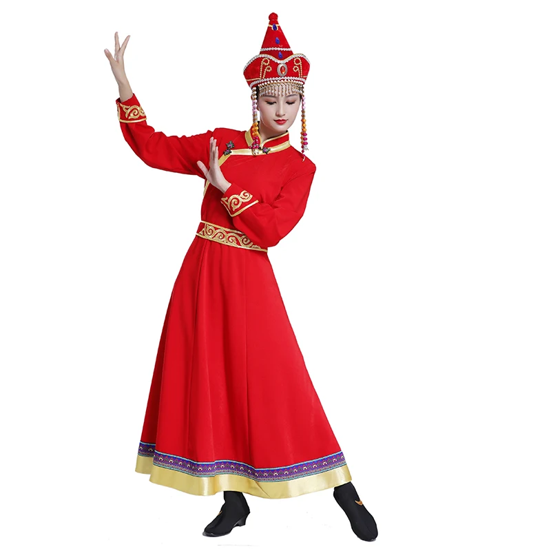 Национальная одежда в монгольском стиле; одежда для фестиваля; одежда для сцены; элегантное платье; костюм в стиле танца; длинные танцевальные костюмы для женщин