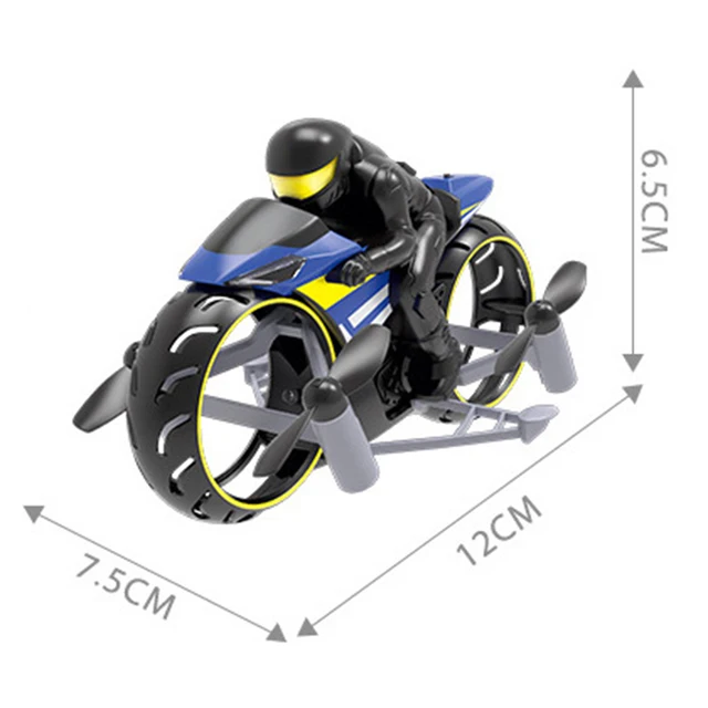 RC Motorcycle Amphibious Remote Control Four-Axle UAV One Key Roll Light Aircraft Model LBV 5