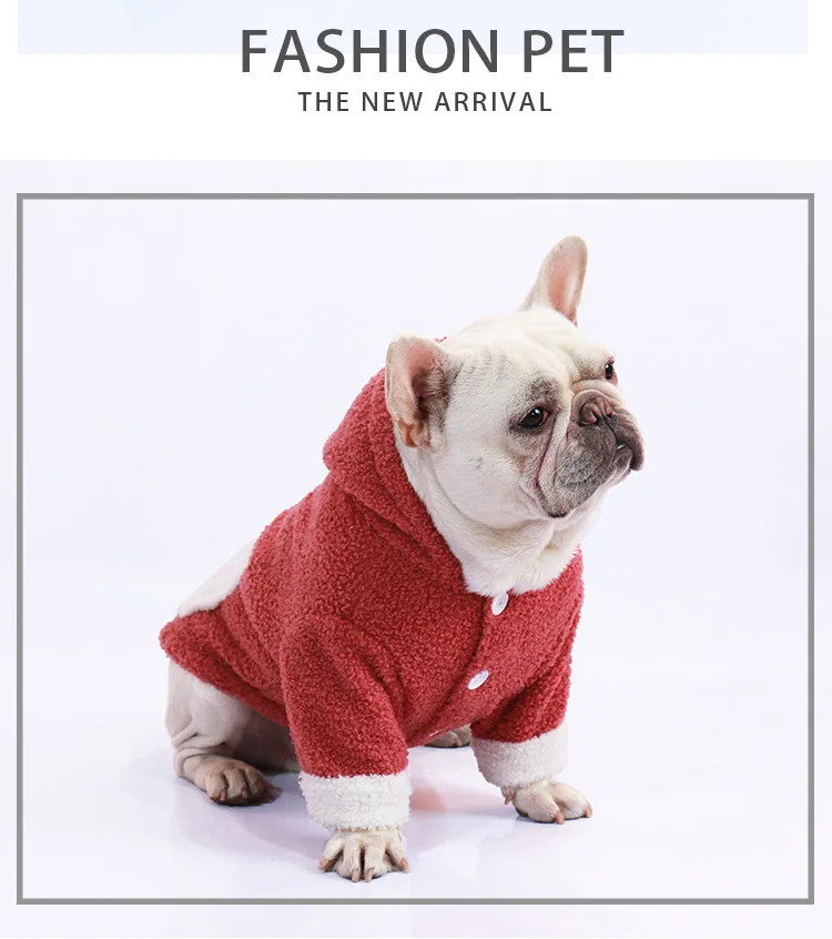 Одежда для собак осень и зима плюс бархат толстый питомец маленькая собака одежда пальто из овчины плюшевая одежда для бульдога
