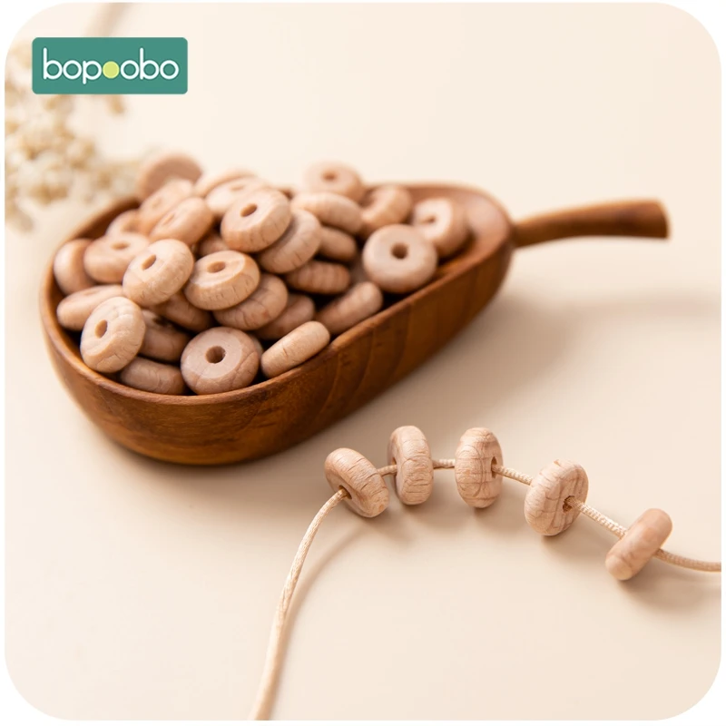 

Bopoobo 100/500 шт деревянные Мини бусины Abacus BPA бесплатно Буковые Детские Прорезыватели DIY соски Браслет цепочка для ребенка погремушка Медсестра подарок