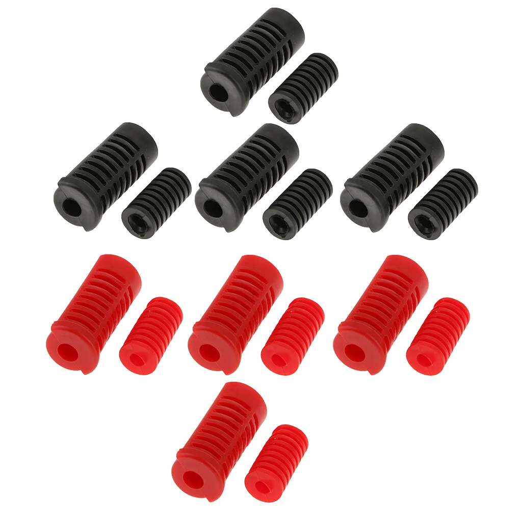 16Pcs Motorcycle Gear Shift Lever Rubber Sleeve / Rubber Shifter Lever Boot Shoe Protector Cover Shell Black + Red