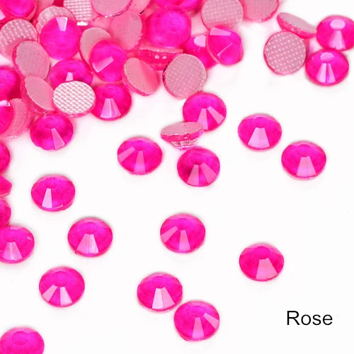 Rose Фосфоресцирующие блестящие стразы горячей фиксации неоновые стразы фосфоресцирующие электрические горячей фиксации стразы украшения для одежды B3874 - Цвет: Rose