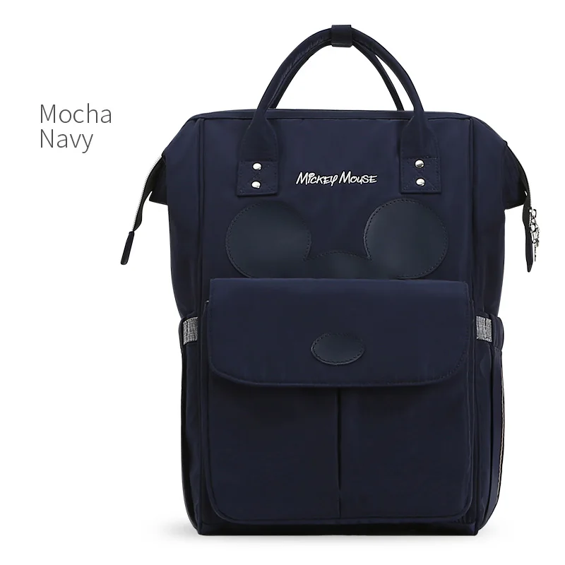 Сумка для подгузников disney, рюкзак для бутылочек, изоляционные сумки, Минни, Микки, большая емкость, для путешествий, Оксфорд, для кормления ребенка, Мумия, сумочка - Цвет: Темно-синий