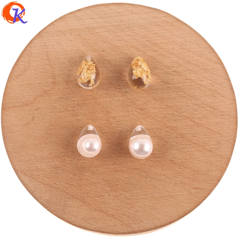 

Cordial Design 10*15MM 30Pcs Jewelry Accessories/Hand Made/Imitation Pearl & Glitter Powder In Resin Bead/DIY/Earring Findings