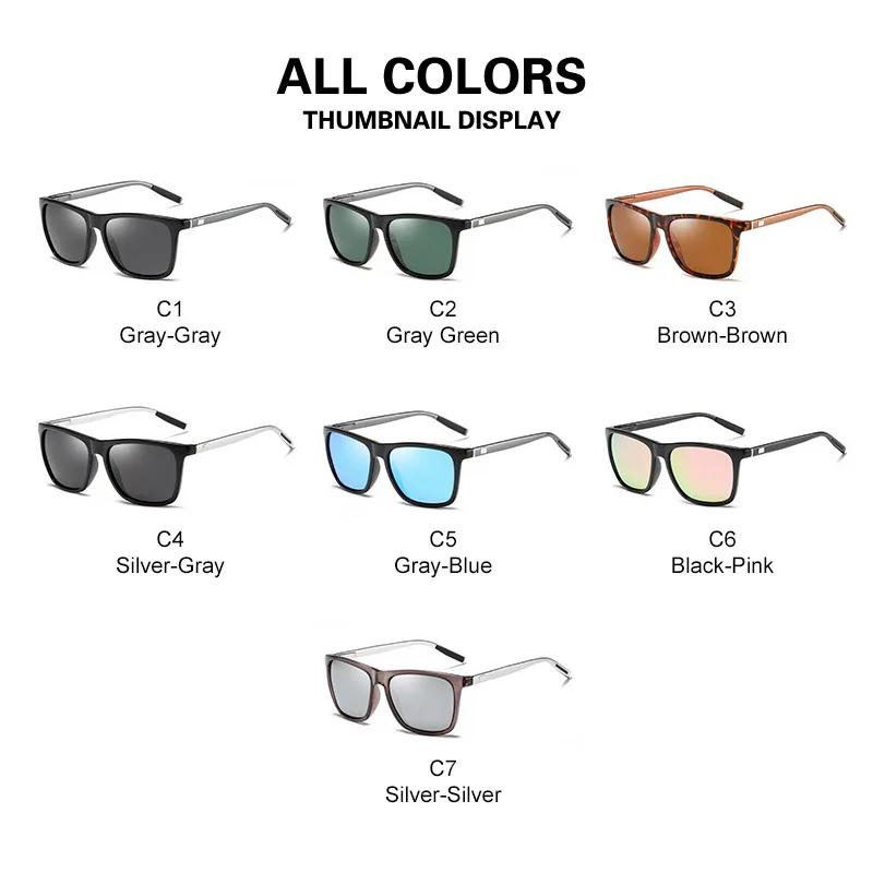 MADELINY, алюминий+ TR90, поляризованные солнцезащитные очки для женщин и мужчин, фирменный дизайн, солнцезащитные очки, винтажные квадратные очки для вождения, UV400, MA050