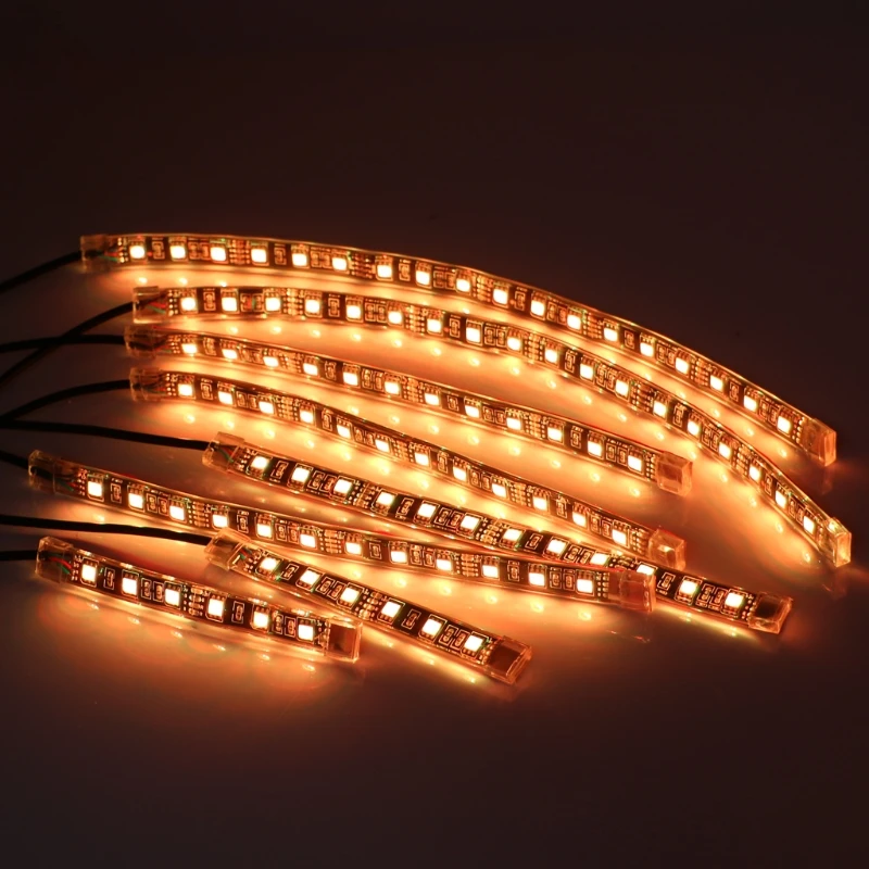 8 шт. 5050 SMD гибкий RGB мигающий светильник светодиодный пульт дистанционного управления для мотоцикла
