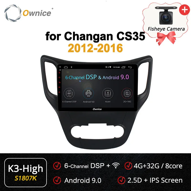 Ownice K1 K2 K3 10," Android 9,0 автомобильный DVD GPS Navi 2 Din Радио стерео плеер для CHANGAN CS35 2G+ 32G поддержка воспроизведения автомобиля 4G DAB - Цвет: S1807 K3-High