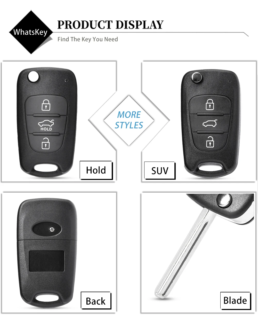 3 Buttons Remote Folding Flip Key Shell For KIA Picanto Sportage K2 K5 Ceed Rio For Hyundai I20 I30 IX35 I35 Accent Key Fob Case ignition coil