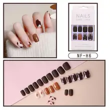 

1 Set Nail Artificial Tips Removable Press on Fall-proof Nail Art Artificial Tips Holiday Gift Fake Nails Fake Nails