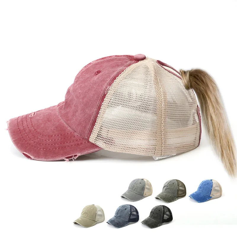 Бейсболка 2020 Мужской Женский хвостик мужской Snapback регулируемая летняя кепка