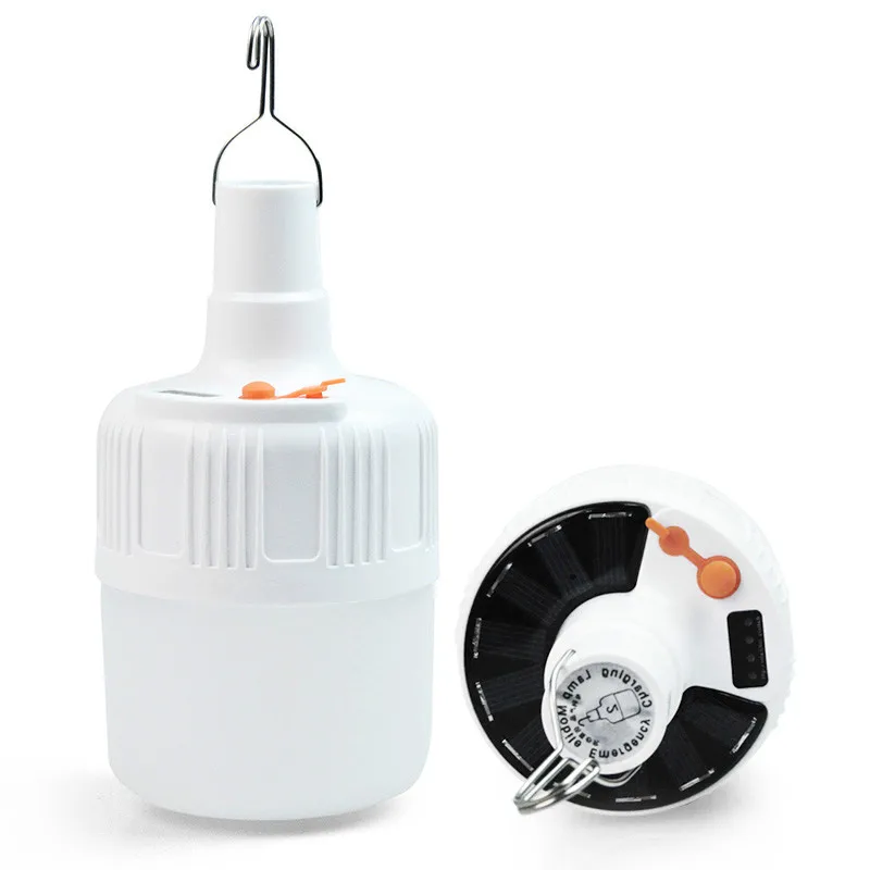 

ETONTECK Rechargeable LED Bulb Light Solar Charge Portable Emergency Energy Saving Night Lamp For Outdoor Market Camping Home