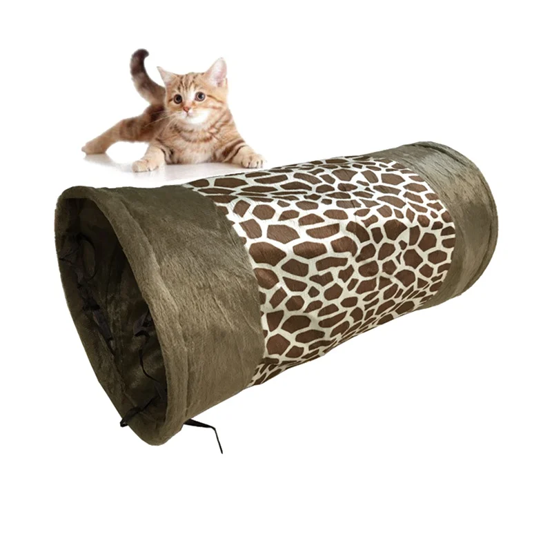 

Cat Tunnel Toy Interactive Exercise Toy Leopard Print Tunnel Play Tubes Puppy Kitten Funny Exercise Toys