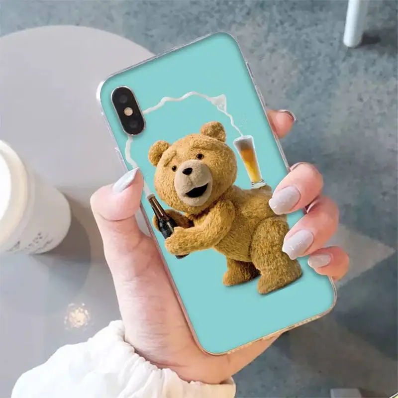 thumbnail image 1 of Funda de teléfono Ted Bear para iphone 13 11 12 pro XS MAX 8 7 6 6S Plus X 5S SE 2020 XR, 1 of 5