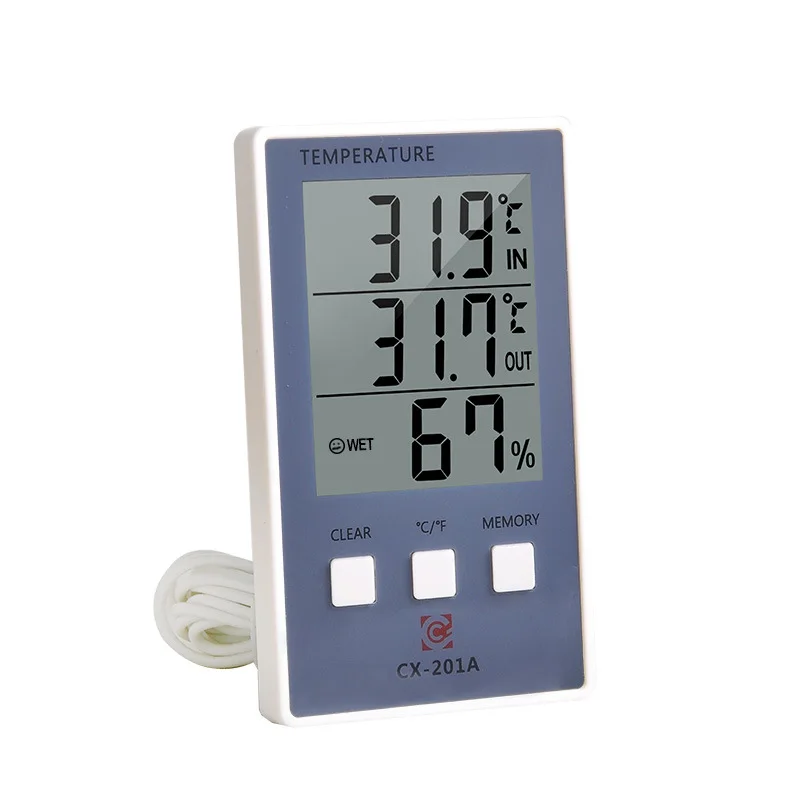 Digital Thermometer Hygrometer Indoor Outdoor Temperatur Feuchtigkeit Meter  C/F LCD Display Sensor Sonde Wetter Station