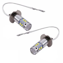 

2pcs H3 50W CREE Chip LED Fog Light 6000K White Car Driving Bulb Auto Running Light