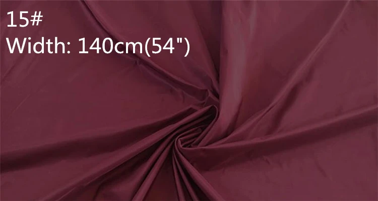 15 Dark Red Purple Новая жесткая ткань шелковая Тафта Ткань шелк чистая ткань Органическая для блузки брюки пальто - Цвет: 15 Dark Red Purple