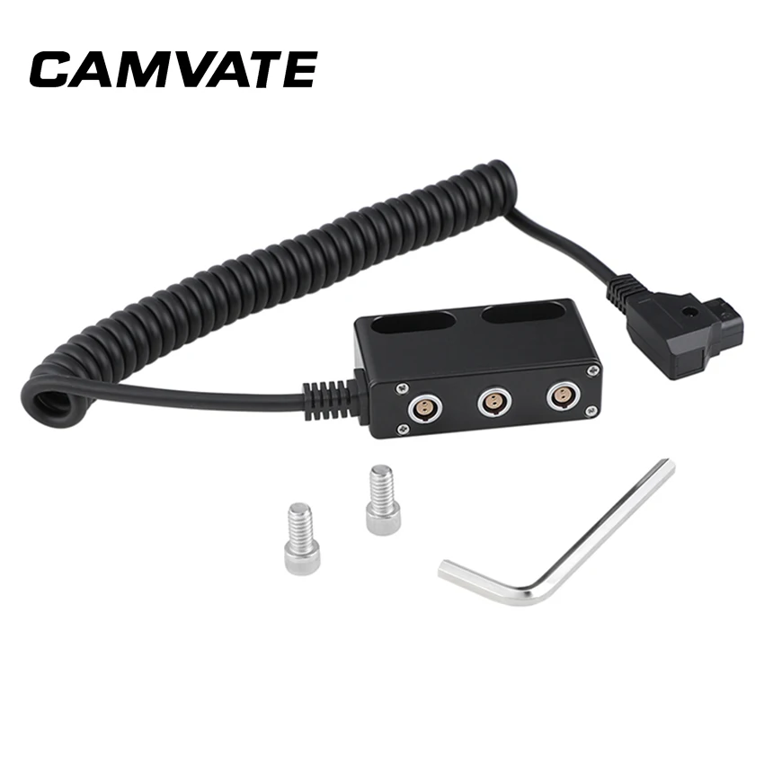 CAMVATE Male D Tap To LEMO 2 Pin Female Connector для Teradek Paralinx Cinegears Ghost Eye Came TV Serv Pro Bolt Arrow X|Аксессуары