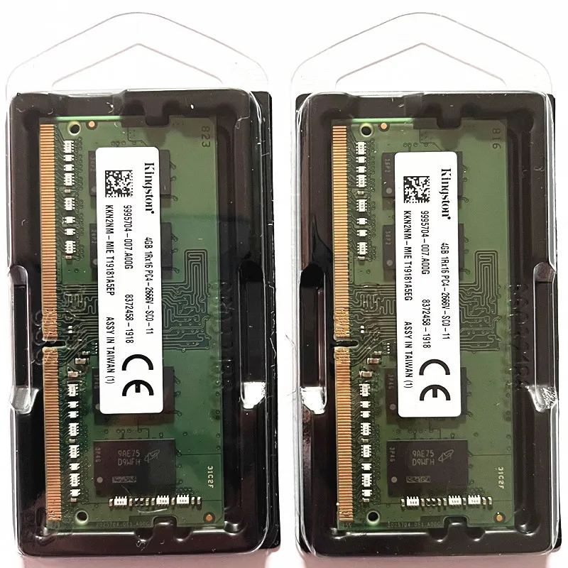 Kingston RAMs DDR4 2666MHz 4GB 1Rx16 PC4-2666V-SC0-11 SODIMM Laptop ...