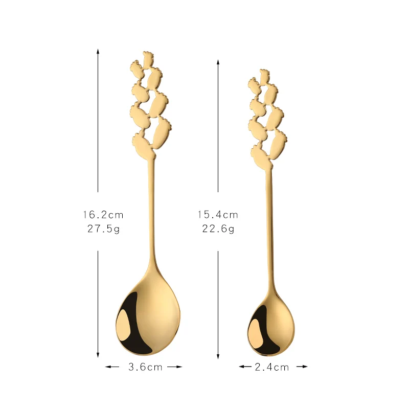 4 шт./партия, ложка для кофе и чая из нержавеющей стали, креативная ложка для питья десерт, мороженое, совок, принадлежности для кофе, кухонная посуда
