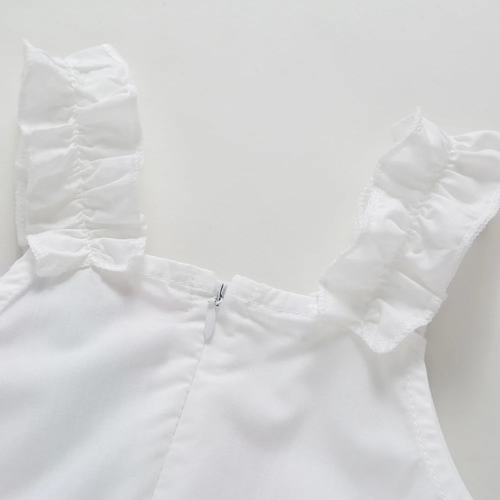 Girls Lace Patchwork Strap Princess Dress Baby Kids Summer Cute Cartoon Rainbow Birthday Party Ball Gown Clothing  Beautiful